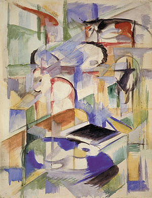 Composition with Animals, 1913 by Marc,Franz Oil Painting reproduction