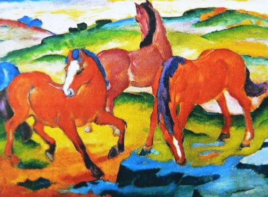 Die GroBen roten Pferde  by Marc,Franz Oil Painting reproduction