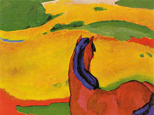Horse in a Landscape, 1910  by Marc,Franz Oil Painting reproduction
