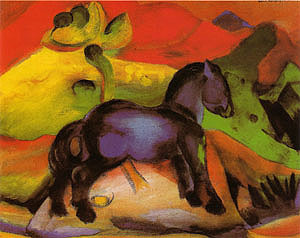 The Little Blue Horse, 1912 by Marc,Franz Oil Painting reproduction