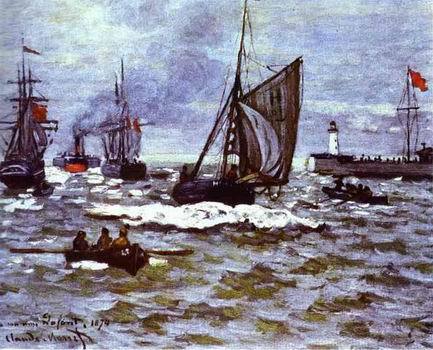 The Entrance to the Port of Honfleur. 1867 by  Claude Monet Oil Painting reproduction