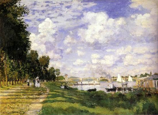 The Harbour at Argenteuil. 1872 by  Claude Monet Oil Painting reproduction