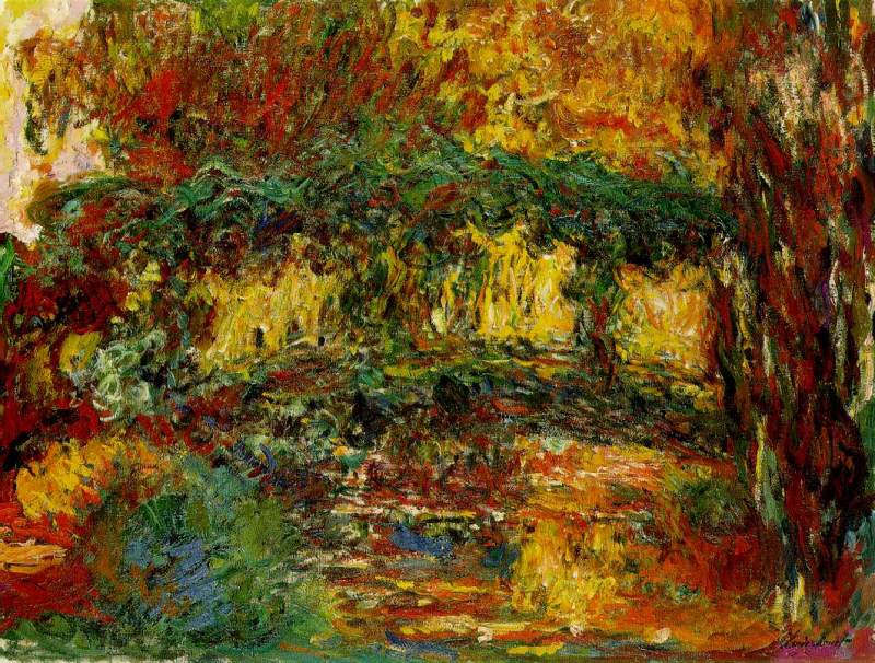 The Japanese Bridge  Probably 1918-24 by  Claude Monet Oil Painting reproduction