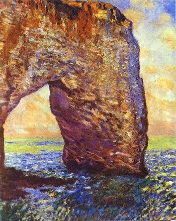 The Mannerportre near Etretat. 1886 by  Claude Monet Oil Painting reproduction