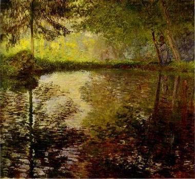 The Pond at Montgeron. 1876-1877 by  Claude Monet Oil Painting reproduction