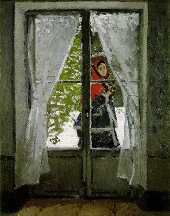 The Red Kerchief, Portrait of Camille Monet   late 1860s  by  Claude Monet Oil Painting reproduction