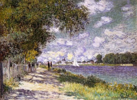 The Seine at Argenteuil  by  Claude Monet Oil Painting reproduction