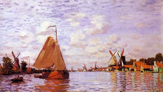 The Zaan at Zaandam  by  Claude Monet Oil Painting reproduction