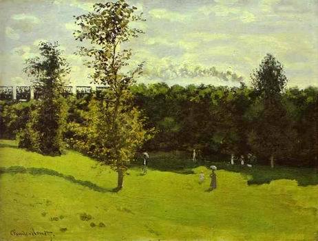 Train in the Country. c.1870 by  Claude Monet Oil Painting reproduction