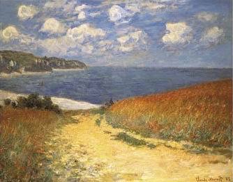 Chemin Dans Les Bles a Pourville  by  Claude Monet Oil Painting reproduction