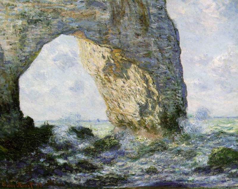 Rock Arch West of Etretat  1883  by  Claude Monet Oil Painting reproduction