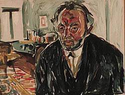 Self Portrait After Spanish Influenza  by Edvard Munch Oil Painting reproduction