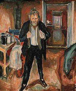 Self Portrait Inner Turmoil  by Edvard Munch Oil Painting reproduction