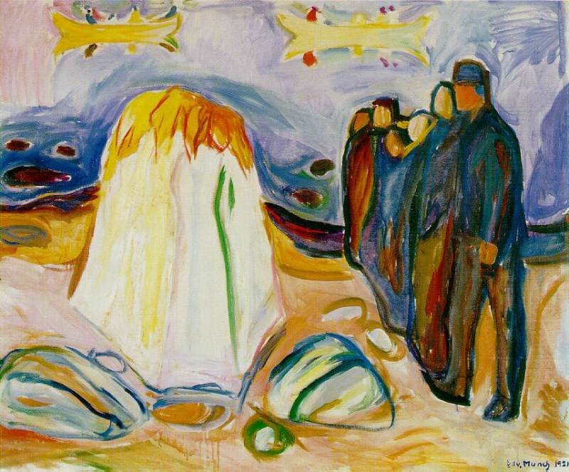 Meeting  1921  by Edvard Munch Oil Painting reproduction