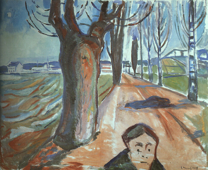 The Murderer on the Lane, 1919  by Edvard Munch Oil Painting reproduction