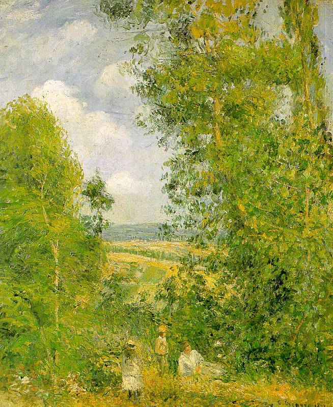 Resting in the Woods at Pontoise, 1878 by Camille Pissarro Oil Painting reproduction