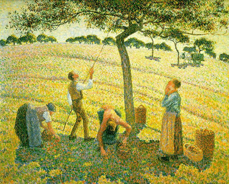 Apple Picking at Eragny sur Epte, 1888 by Camille Pissarro Oil Painting reproduction