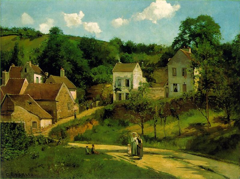 L'Hermitage , 1868  by Camille Pissarro Oil Painting reproduction