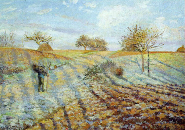 Gelee Blanche (Hoarfrost), 1873  by Camille Pissarro Oil Painting reproduction