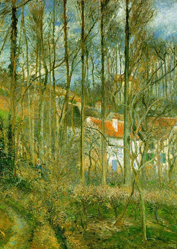 La Cote des Boeufs, the Hermitage, 1877  by Camille Pissarro Oil Painting reproduction