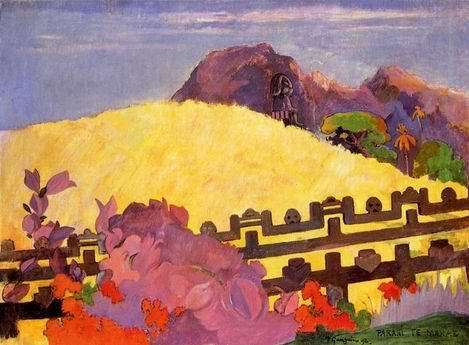 Parahi Te Marae Aka There Lies The Temple by Paul Gauguin Oil Painting reproduction