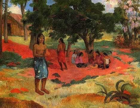 Paru Paru Aka Whispered Words II  by Paul Gauguin Oil Painting reproduction