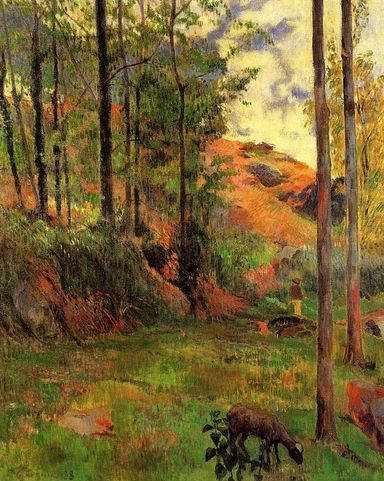 Path Down To The Aven  by Paul Gauguin Oil Painting reproduction