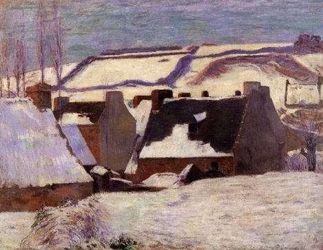 Pont Aven In The Snow  by Paul Gauguin Oil Painting reproduction