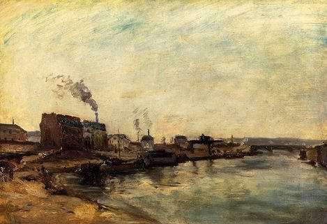 Port De Grenelle by Paul Gauguin Oil Painting reproduction