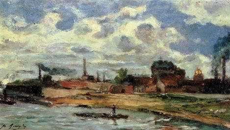 Port De Javel  by Paul Gauguin Oil Painting reproduction