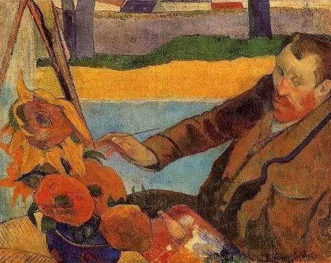 Portrait Of Vincent Van Gogh Painting Sunflowers Aka Villa Rotunda By Emma Ciardi  by Paul Gauguin Oil Painting reproduction