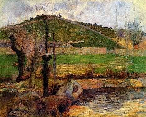 River Aven Below Mount Sainte Marguerite  by Paul Gauguin Oil Painting reproduction