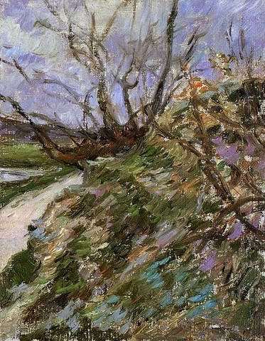 River Bank In Winter (study)  by Paul Gauguin Oil Painting reproduction