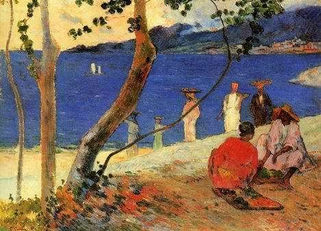 Seashore Martinique  by Paul Gauguin Oil Painting reproduction