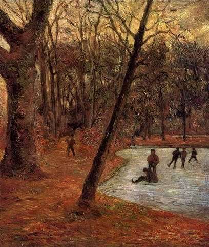 Skaters In Fredericksberg Park  by Paul Gauguin Oil Painting reproduction