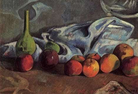 Still Life With Apples And Green Vase  by Paul Gauguin Oil Painting reproduction