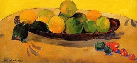 Still Life With Tahitian Oranges  by Paul Gauguin Oil Painting reproduction