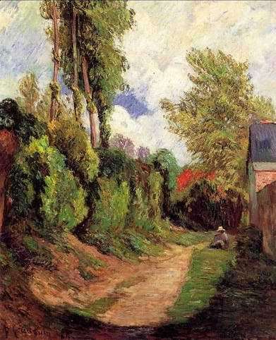Sunken Lane  by Paul Gauguin Oil Painting reproduction