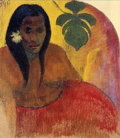 Tahitian Woman  by Paul Gauguin Oil Painting reproduction