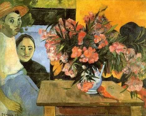 Te Avae No Maria Aka Month Of Mary  by Paul Gauguin Oil Painting reproduction