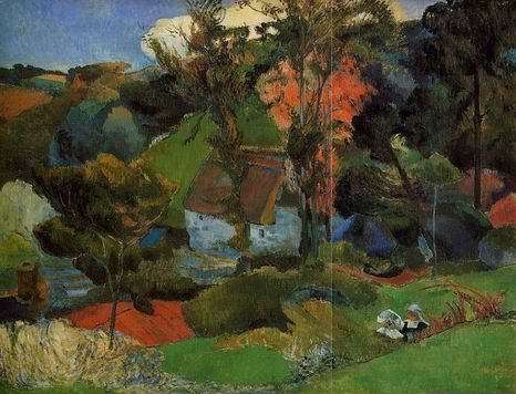 The Aven Running Through Pont Aven  by Paul Gauguin Oil Painting reproduction
