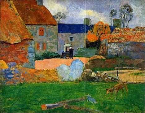 The Blue Roof  by Paul Gauguin Oil Painting reproduction