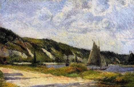 The Cliffs Of Le Bouille  by Paul Gauguin Oil Painting reproduction