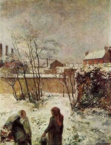 The Garden In Winter Rue Carcel  by Paul Gauguin Oil Painting reproduction