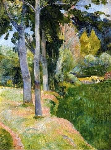 The Large Trees  by Paul Gauguin Oil Painting reproduction