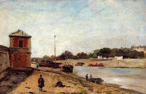 The Seine Opposite The Quai De Passy  by Paul Gauguin Oil Painting reproduction