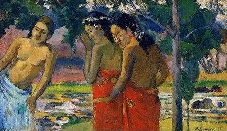 Three Tahitian Women  by Paul Gauguin Oil Painting reproduction