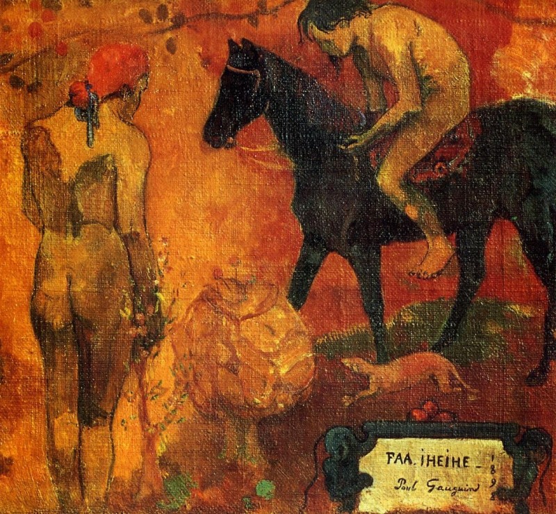 Faa Iheihe (Tahitian Pastoral)  by Paul Gauguin Oil Painting reproduction