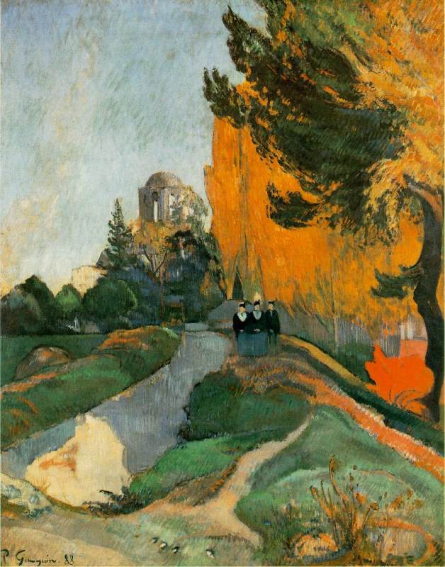Les Alyscamps, Arles  1888   by Paul Gauguin Oil Painting reproduction