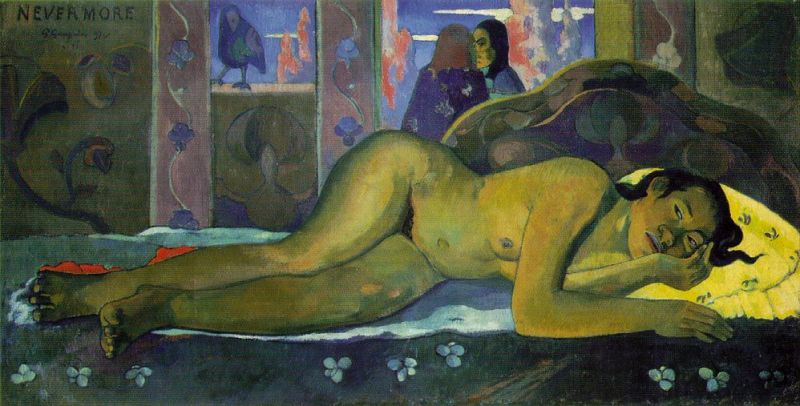 Nevermore  1897 by Paul Gauguin Oil Painting reproduction